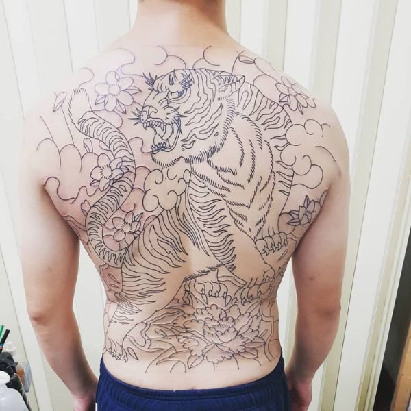 Khung tattoo hổ