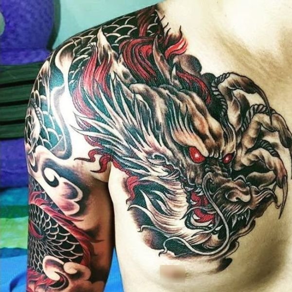 Mẫu tattoo đầu rồng