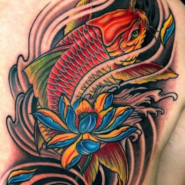 Tatoo cá chép hóa rồng ở vai