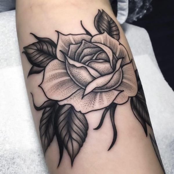 Tatoo hoa hồng nhật cổ