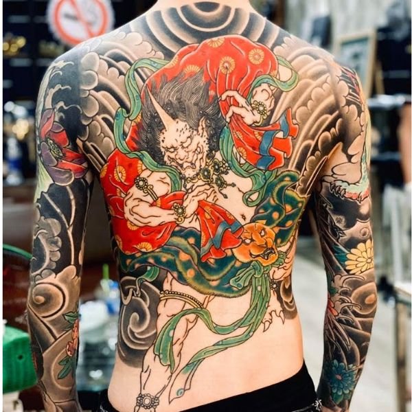 Tatoo mặt quỷ lửa