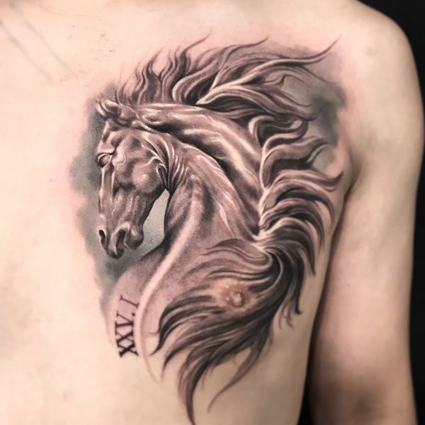 Tattoo 12 con giáp tuổi ngọ đẹp