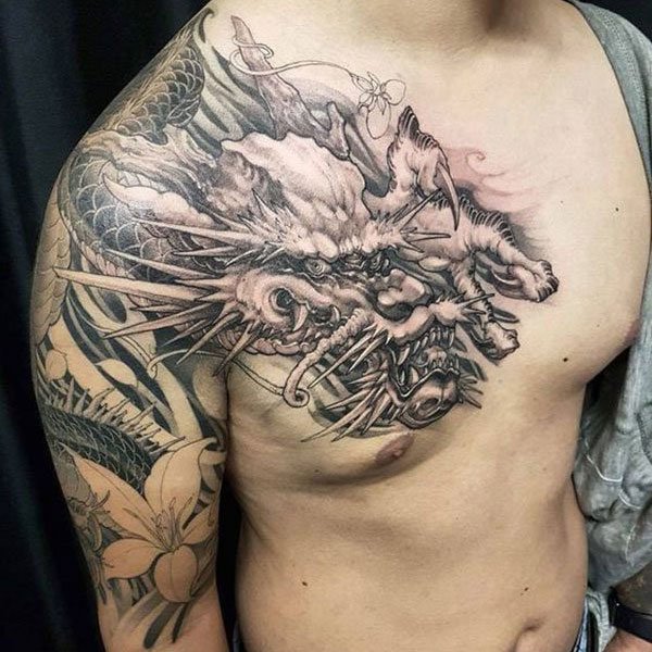 Tattoo 12 con giáp tuổi thìn ngầu