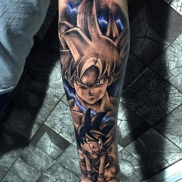 Tattoo anime songoku chất