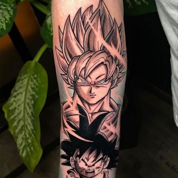 Tattoo anime songoku cực chất