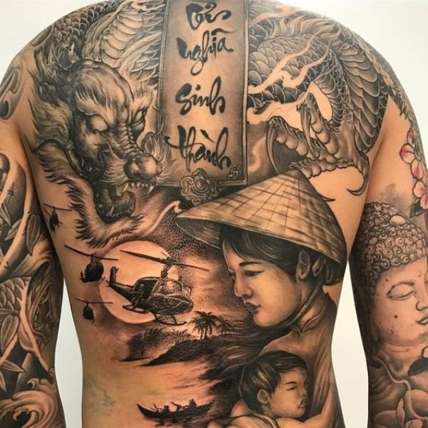 Tattoo bít lưng cha mẹ