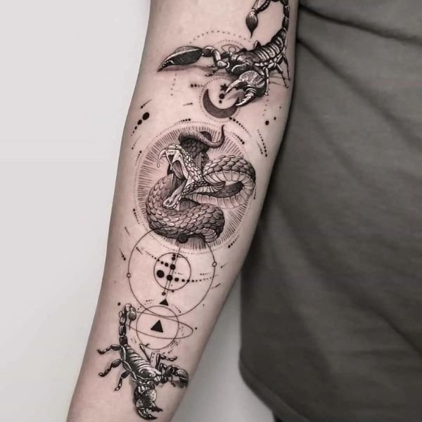 Tattoo bọ cạp ở cánh tay siêu đẹp