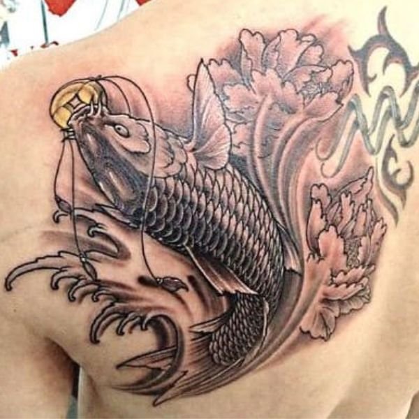 Tattoo cá chép hóa rồng nhỏ đẹp