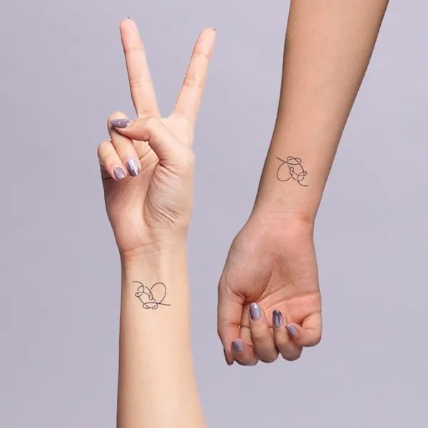 Tattoo cặp mini chất