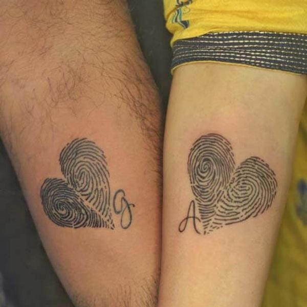 Tattoo cặp trái tim siêu đẹp