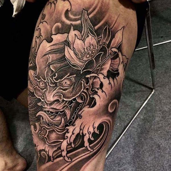 Tattoo chân nam quỷ dạ xoa