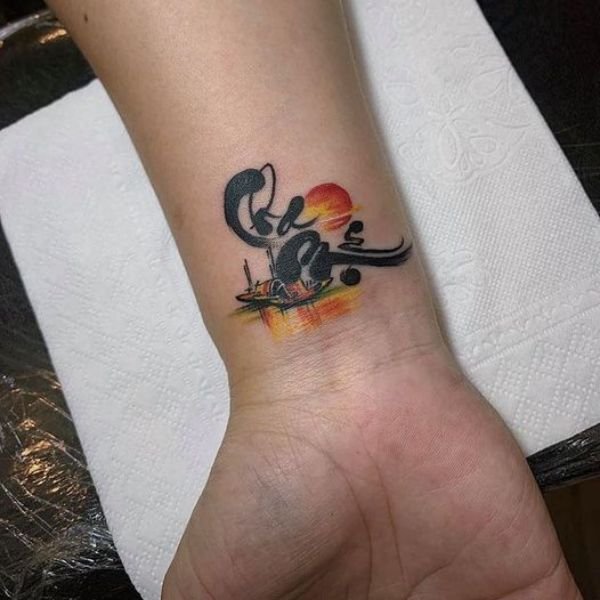 Tattoo chữ cha mẹ mini