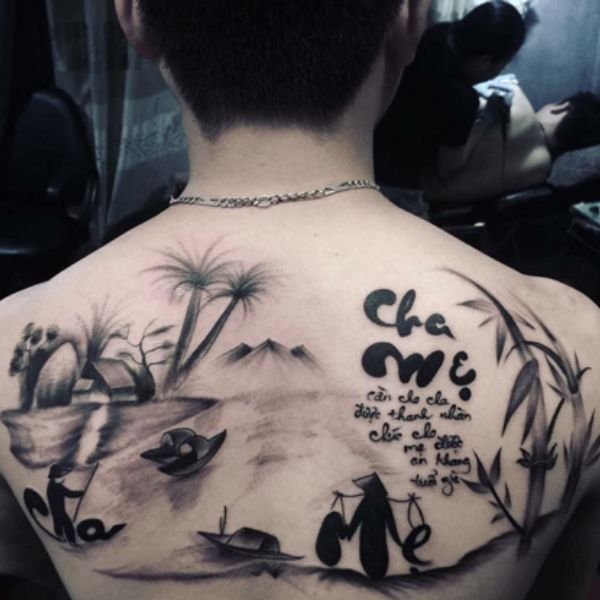 Tattoo chữ cha mẹ