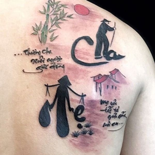 Tattoo chữ đẹp cho nữ ý nghĩa cha mẹ