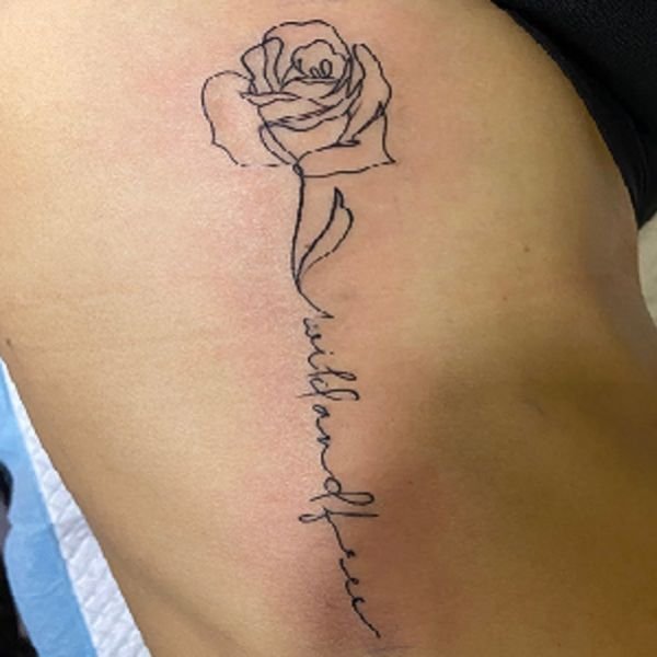 tattoo chữ ở mạn sườn ý nghĩa