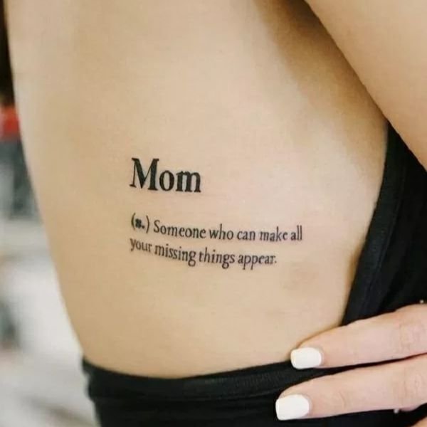 Tattoo chữ ý nghĩa về mẹ