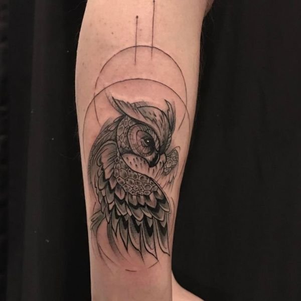 Tattoo cú mèo nhỏ