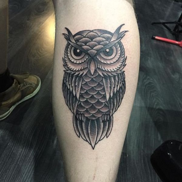 tattoo cú mèo ở tay đẹp