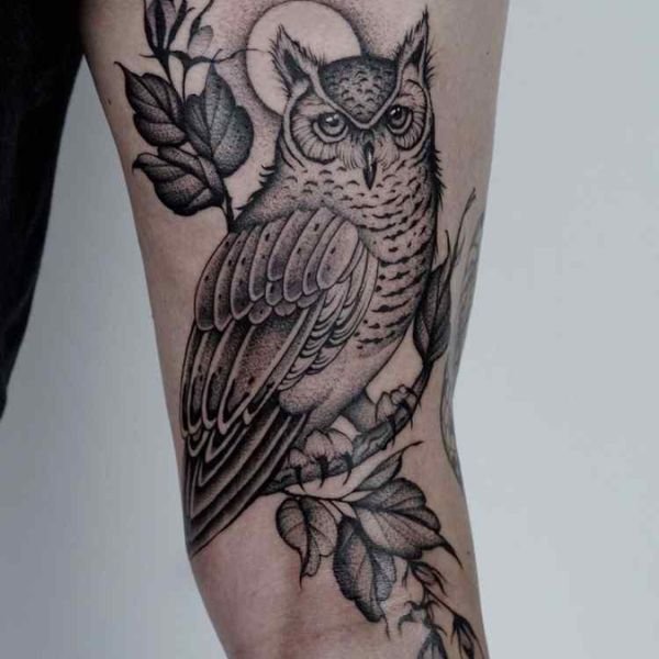 tattoo cú mèo siêu đẹp dành cho nam