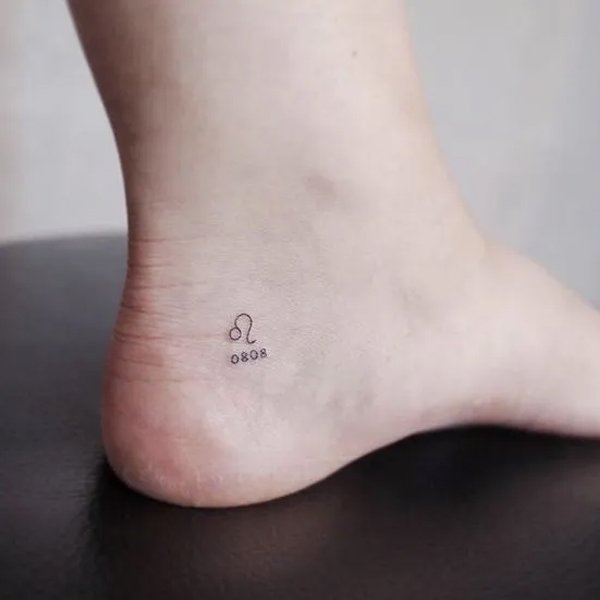 Tattoo cung sư tử siêu nhỏ