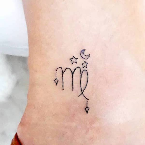 Tattoo cung xử nữ mini cute