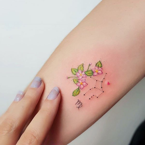 Tattoo cung xử nữ mini đáng yêu