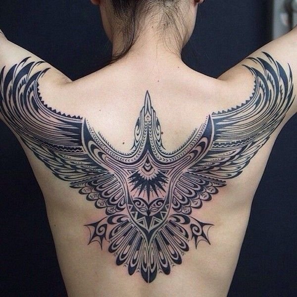 Tattoo đại bàng sau lưng đẹp cho nam