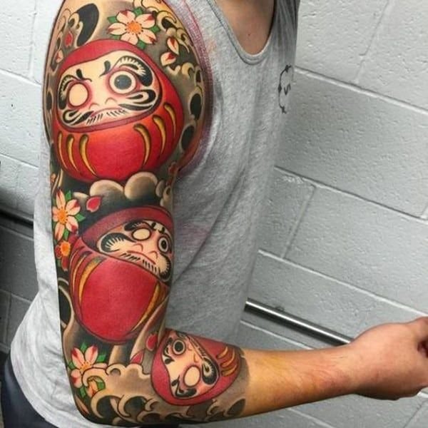 Tattoo daruma full tay