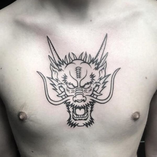 Tattoo đầu rồng nhỏ