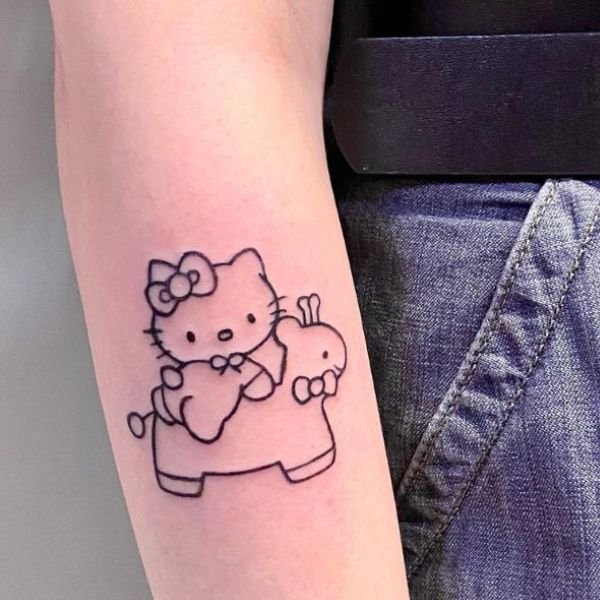 Tattoo dễ thương hello kitty