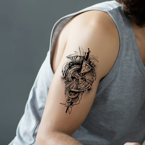 Tattoo đồng hồ mini