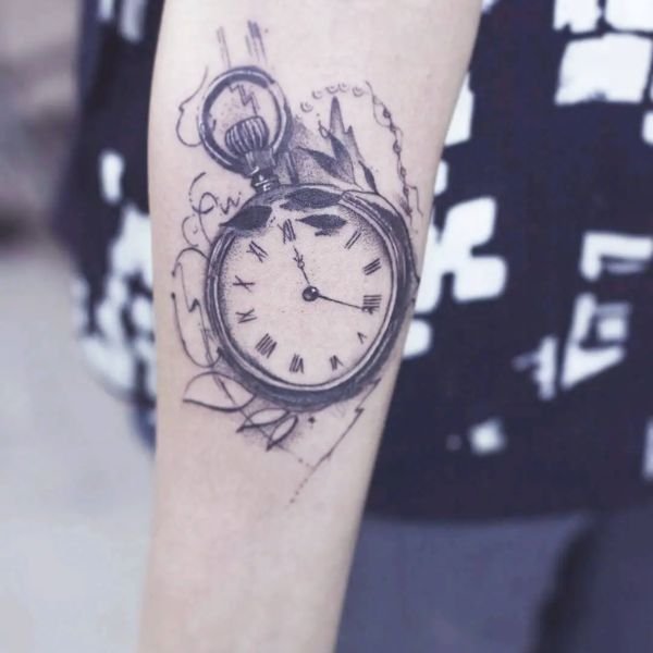 Tattoo đồng hồ siêu đẹp