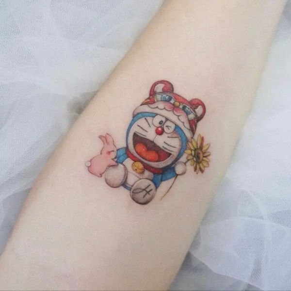 Tattoo doraemon đẹp cho nữ