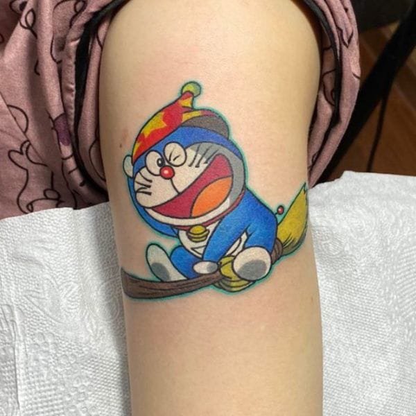 Tattoo doraemon phù thủy