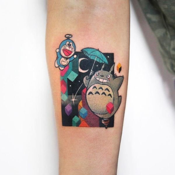 Tattoo doraemon và thế giới hoạt hình