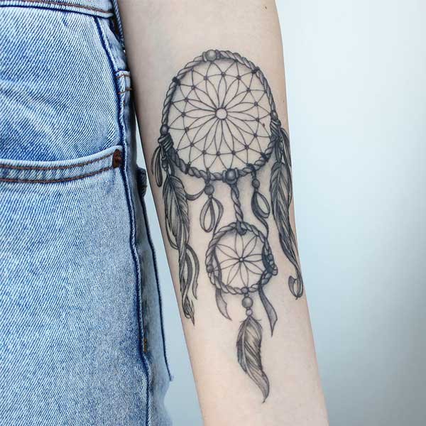 Hình xăm Dream Catcher đơn giản