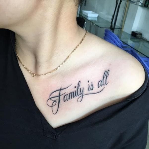 Tattoo family is all ở vai