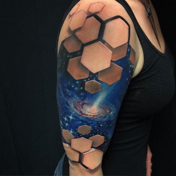 Tattoo galaxy ở tay đẹp