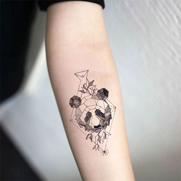 Tattoo gấu trúc tay siêu đẹp