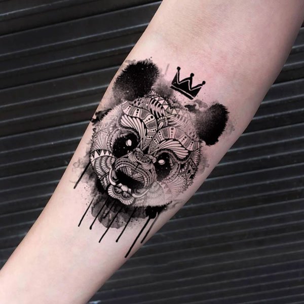 Tattoo gấu trúc vua