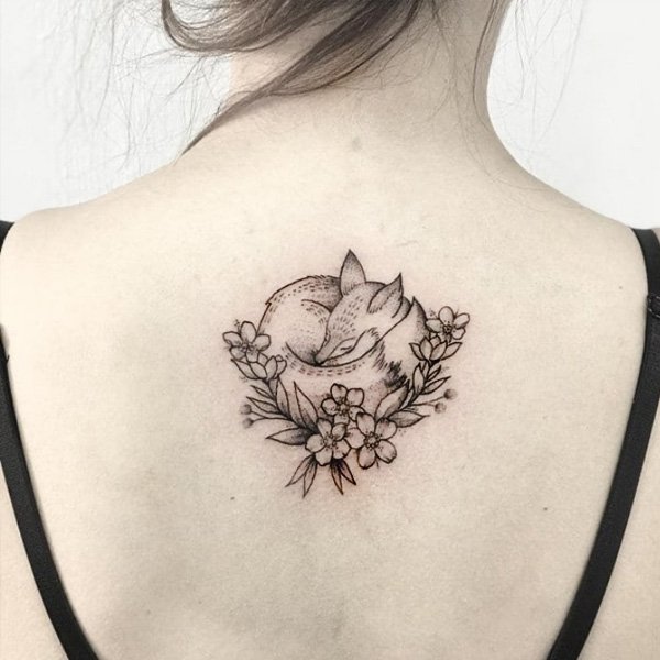 Tattoo hồ ly đen