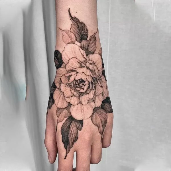 Tattoo hoa mẫu đơn đẹp