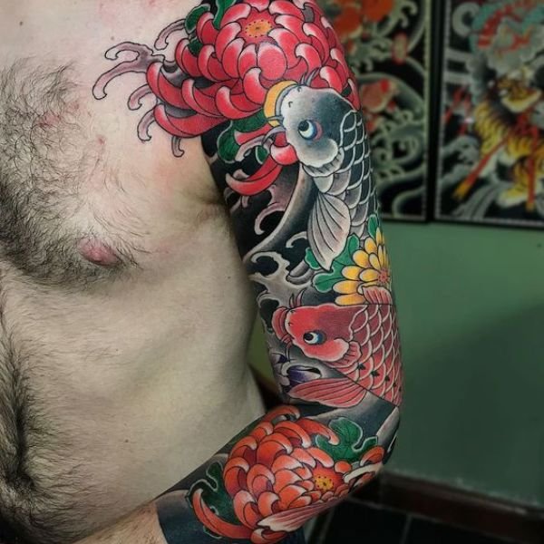 Tattoo hoa nhật cổ