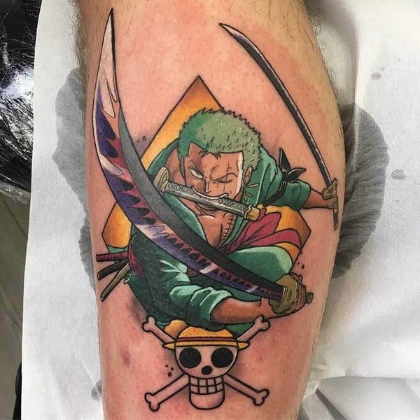 Tattoo hoạt hình zoro đẹp