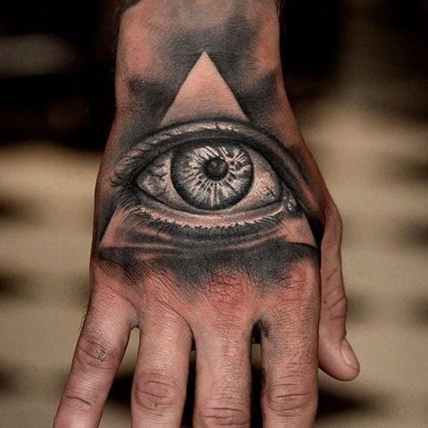 Hình xăm Illuminati biểu tượng con mắt