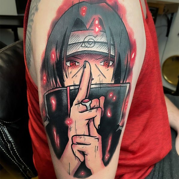 Tattoo itachi ở bắp tay