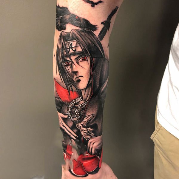 Tattoo itachi ở cánh tay