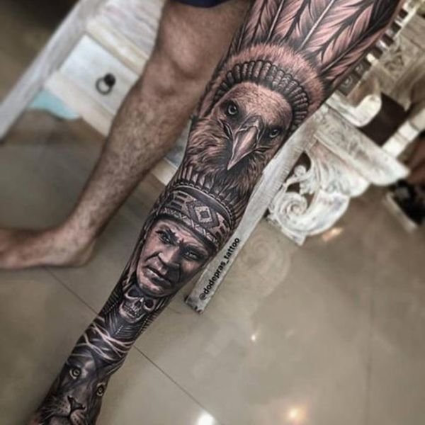 Tattoo kín chân đẹp cho nam