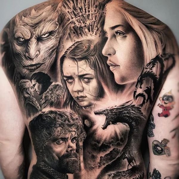 Tattoo kín lưng siêu đẹp cho nam