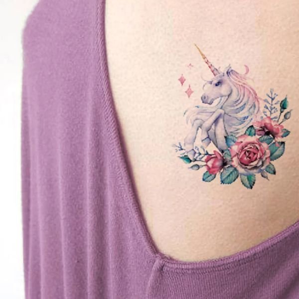 Tattoo kỳ lân ở vai